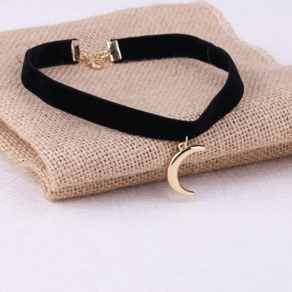 everfast 10pc/lot new 3d moon pendant black korea velvet rope choker collar necklace female collier bijoux girls gift efn009v, Silver
everfast 10pc/lot new 3d moon pendant black korea velvet rope choker collar necklace female collier bijoux girls gift efn009v, Silver