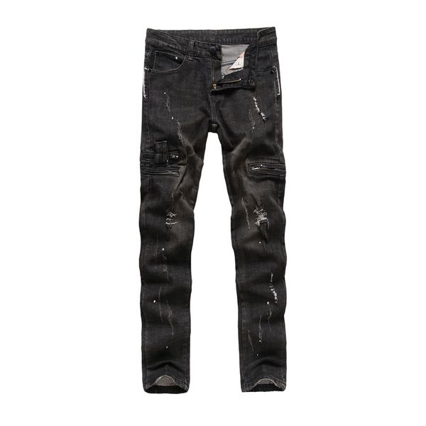 mens jeans winter men ripped jean pants personalized embroidery ripped black trousers male vintage black denim jeans, Blue
mens jeans winter men ripped jean pants personalized embroidery ripped black trousers male vintage black denim jeans, Blue