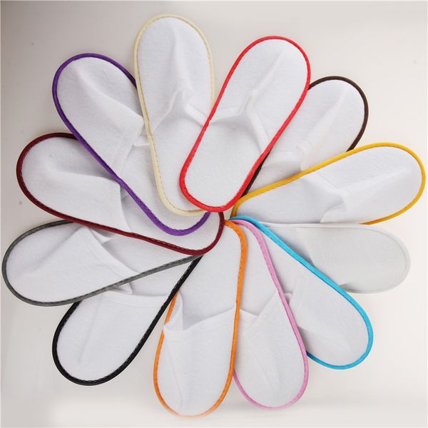 wholesale 50pairs l travel spa disposable slippers scuffs home guest slippers white with eva sole closed toe, Black
wholesale 50pairs l travel spa disposable slippers scuffs home guest slippers white with eva sole closed toe, Black