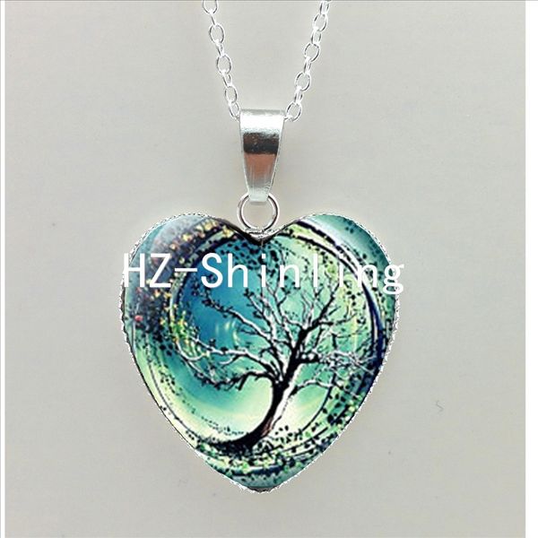 new divergent heart necklace divergent tree pendant jewelry women heart necklace art glass necklace hz3 nht-002, Silver
new divergent heart necklace divergent tree pendant jewelry women heart necklace art glass necklace hz3 nht-002, Silver
