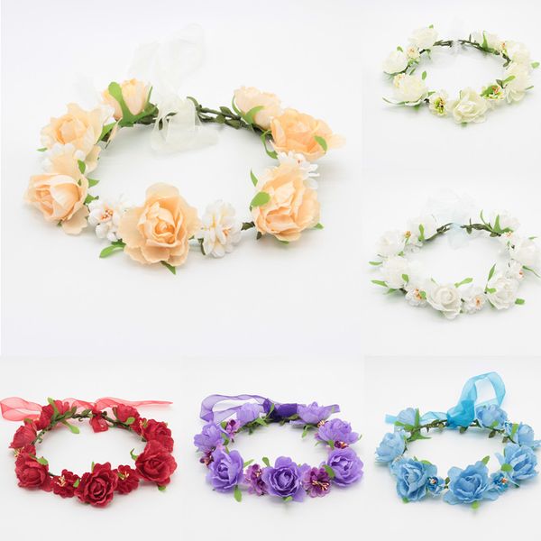 bridal bridesmaids flower garlands crown festival wedding hairband boho floral headware headpieces wholesale price, Silver 
bridal bridesmaids flower garlands crown festival wedding hairband boho floral headware headpieces wholesale price, Silver