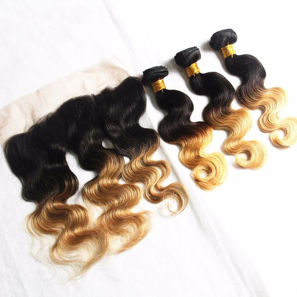 dark root honey blonde ombre malaysian human hair bundles with lace frontal t1b 27 two tone body wave virgin hair weaves closure 4pcs, Black;brown
dark root honey blonde ombre malaysian human hair bundles with lace frontal t1b 27 two tone body wave virgin hair weaves closure 4pcs, Black;brown