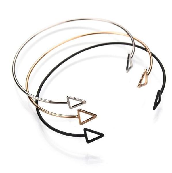 fashion triangle opening female copper bracelet gold silver black bangle bracelet simple bracelets for women men jb16071
fashion triangle opening female copper bracelet gold silver black bangle bracelet simple bracelets for women men jb16071