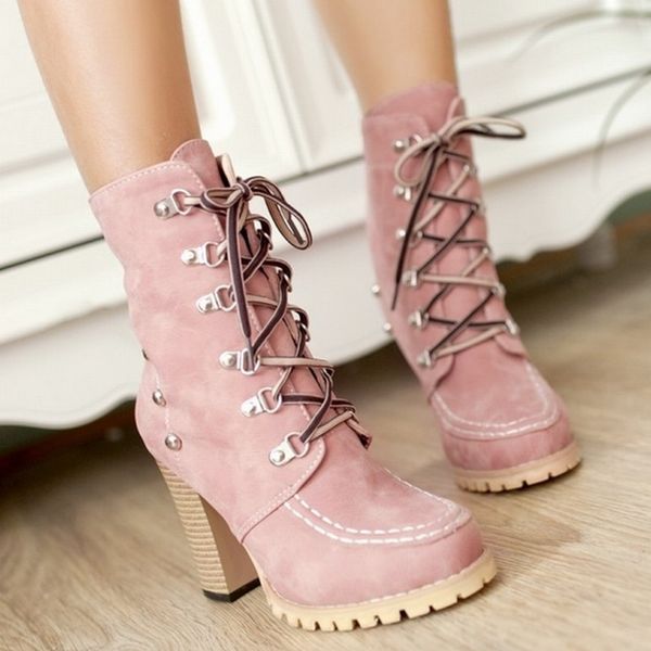 2017 rivets punk style gladiator boots for women lace up high spike heels boots ankle boots thick heels martin, Black
2017 rivets punk style gladiator boots for women lace up high spike heels boots ankle boots thick heels martin, Black