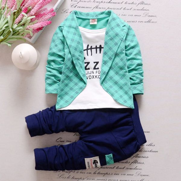 

Boys Suits Outfits for Weddings Fashion Kids Prom Party Clothes Coat Children Clothing Sets Boy Gentleman Costume Wear 1 Year, Wathet blue