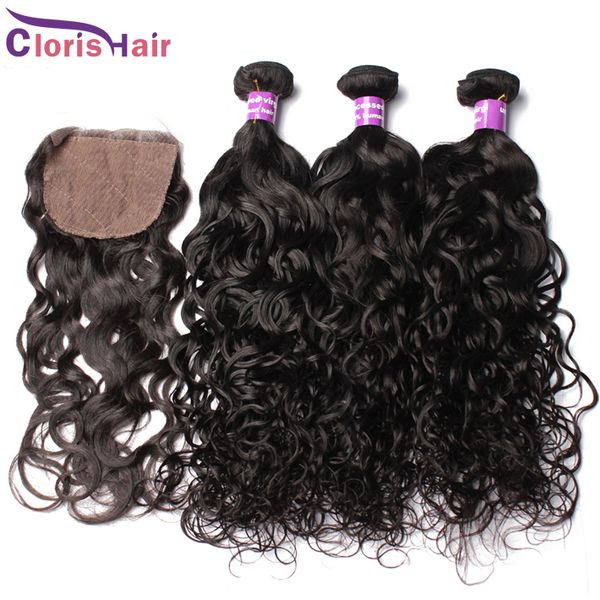 peruvian virgin hair water wave silk base closure with bundles 4pcs unprocessed natural human hair weaves closure wet and wavy extensions, Black
peruvian virgin hair water wave silk base closure with bundles 4pcs unprocessed natural human hair weaves closure wet and wavy extensions, Black