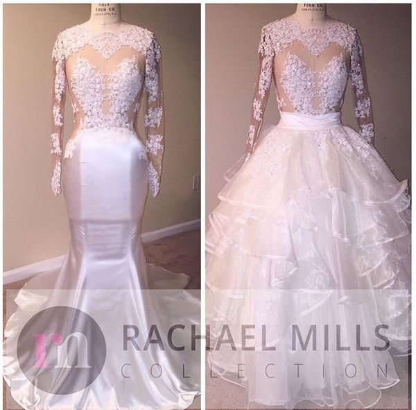 2017 new summer beach wedding dresses with overskirts illusion bodices lace appliqued sheer long sleeves bridal gowns for wedding guest, White
2017 new summer beach wedding dresses with overskirts illusion bodices lace appliqued sheer long sleeves bridal gowns for wedding guest, White