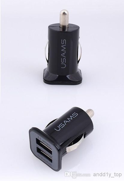 100pcs USAMS 3.1A Dual USB Car 2 Port Charger 5V 3100mah double plug car Chargers Adapter for iPhone 8 X 7 iPod iTouch HTC Samsung s3 s4 s5
100pcs USAMS 3.1A Dual USB Car 2 Port Charger 5V 3100mah double plug car Chargers Adapter for iPhone 8 X 7 iPod iTouch HTC Samsung s3 s4 s5