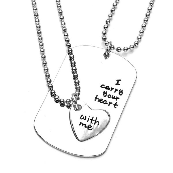 fashion necklaces for lovers pendant necklaces women charms pendants with stainless steel ball chain 2pcs/set, Silver
fashion necklaces for lovers pendant necklaces women charms pendants with stainless steel ball chain 2pcs/set, Silver