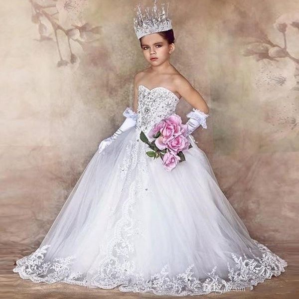 white princess flower girls dresses custom made runway fashion pageant gowns with bow lace beads beauty 2017 luxury kids wedding dress, White;blue
white princess flower girls dresses custom made runway fashion pageant gowns with bow lace beads beauty 2017 luxury kids wedding dress, White;blue