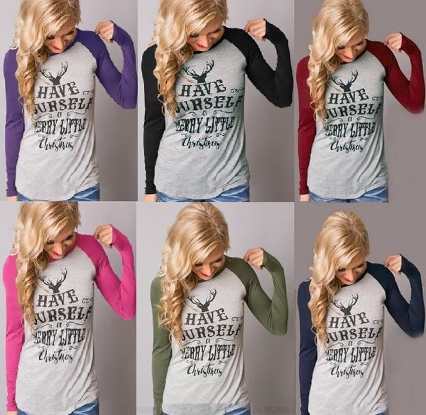 women t shirt christmas deer letter printed long sleeve patchwork t-shirt new autumn women plus size, White
women t shirt christmas deer letter printed long sleeve patchwork t-shirt new autumn women plus size, White