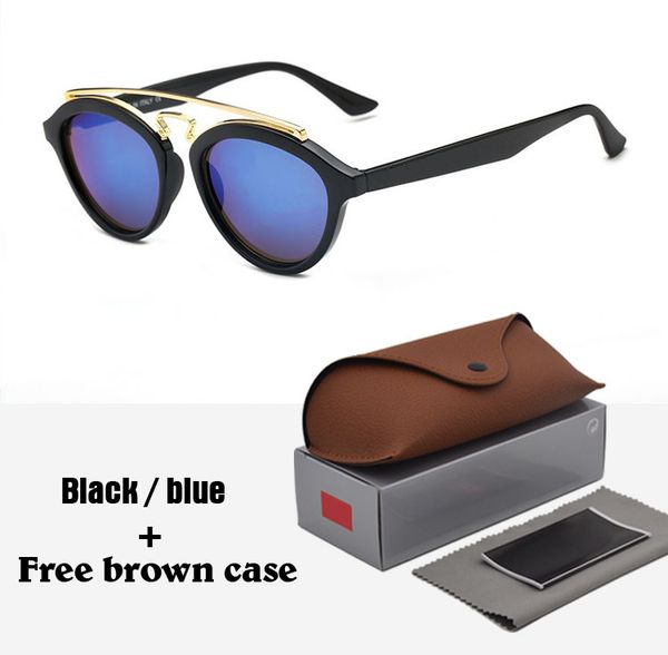 6 colors brand designer round sunglasses for men women cat eye sun glasses uv400 lens with brown case and box, White;black
6 colors brand designer round sunglasses for men women cat eye sun glasses uv400 lens with brown case and box, White;black