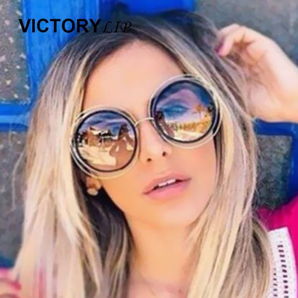 wholesale- victorylip round women fashion new sunglasses mirror lady brand designer sun glasses lady uv400 female circle frame, White;black
wholesale- victorylip round women fashion new sunglasses mirror lady brand designer sun glasses lady uv400 female circle frame, White;black