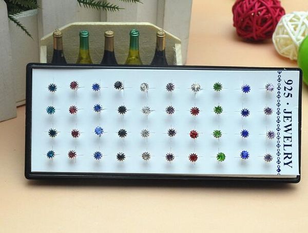 100 pairs = 5 boxes 925 silver plated crystal rhinestone ear stud earring weeding jewelry, Golden;silver
100 pairs = 5 boxes 925 silver plated crystal rhinestone ear stud earring weeding jewelry, Golden;silver