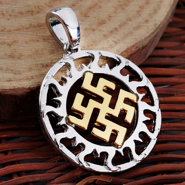 wholesale- 1pc silver slavic pendant kolovrat amulet charm talisman viking fern flower jewelry vikings pendants, Black
wholesale- 1pc silver slavic pendant kolovrat amulet charm talisman viking fern flower jewelry vikings pendants, Black