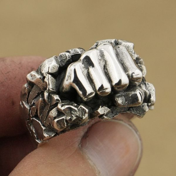 linsion handmade 925 sterling silver powerful fist breaking stone mens biker ring ta77 us size 7 to 15, Golden;silver
linsion handmade 925 sterling silver powerful fist breaking stone mens biker ring ta77 us size 7 to 15, Golden;silver