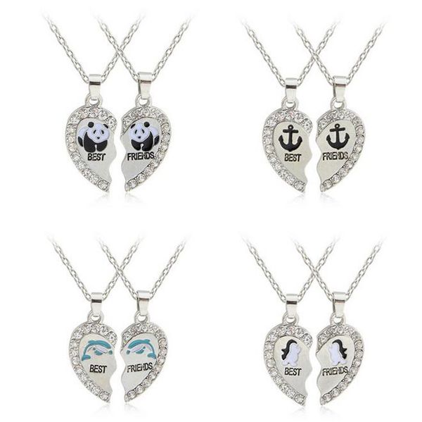 explosion panda dolphin penguin anchor pendant love diamond necklace wfn405 (with chain) mix order 20 1set=2 pieces, Silver
explosion panda dolphin penguin anchor pendant love diamond necklace wfn405 (with chain) mix order 20 1set=2 pieces, Silver