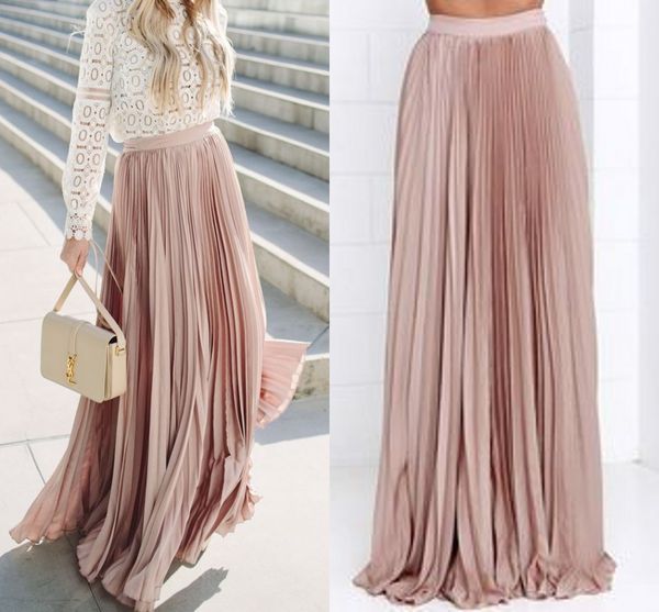 Stunning Pleated Maxi Blush Skirts For Women Fixed Waist Floor Length Casual Long Skirts Spring Fall Satin Skirts
Stunning Pleated Maxi Blush Skirts For Women Fixed Waist Floor Length Casual Long Skirts Spring Fall Satin Skirts