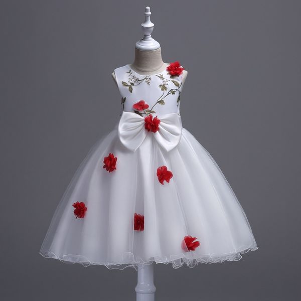 

цветочные платья девушки свадьба принцесса платье новорожденных девочек без рук
