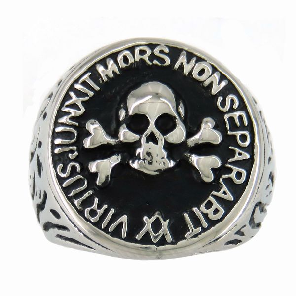 fanssteel stainless steel mens or wemens jewelry masonary cross bone power forward death never separate skull mosonic ring, Silver
fanssteel stainless steel mens or wemens jewelry masonary cross bone power forward death never separate skull mosonic ring, Silver