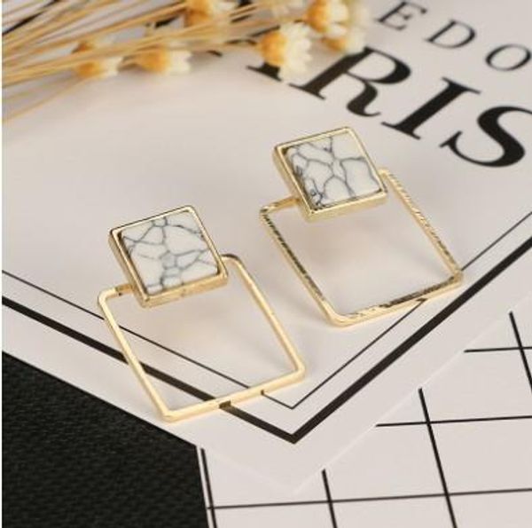 pair stud earrings fake marble gold plated round/triangle /round geometric ear studs, Golden;silver
pair stud earrings fake marble gold plated round/triangle /round geometric ear studs, Golden;silver