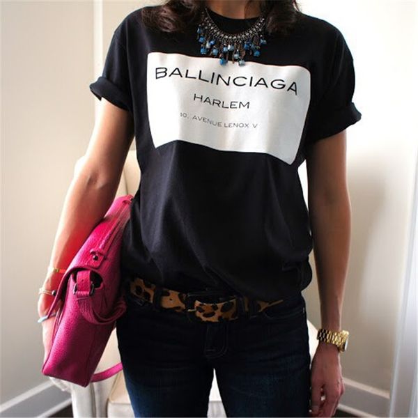wholesale- ballinciaga harlem women t shirt casual cotton funny summer style tees whtie black hipster plus size t-f90037, White
wholesale- ballinciaga harlem women t shirt casual cotton funny summer style tees whtie black hipster plus size t-f90037, White