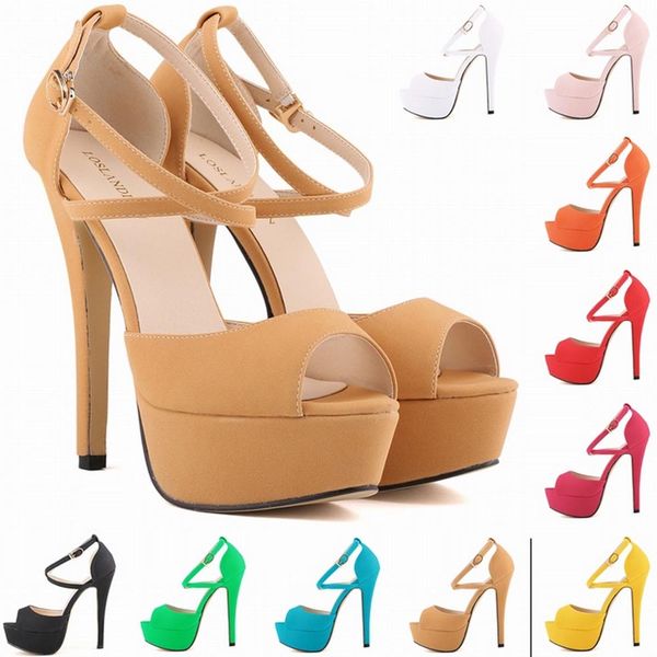 sapato femin new open toe strappy platform faux suede thin high heels sandals shoes sapatos femininos14cm us size 4-11 d0101, Black
sapato femin new open toe strappy platform faux suede thin high heels sandals shoes sapatos femininos14cm us size 4-11 d0101, Black