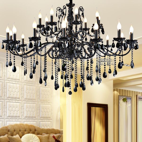 black classic crystal candle lamp led crystal lustres chandeliers living room diningroom bar coffee shop restaurant iron chandelier holder
black classic crystal candle lamp led crystal lustres chandeliers living room diningroom bar coffee shop restaurant iron chandelier holder