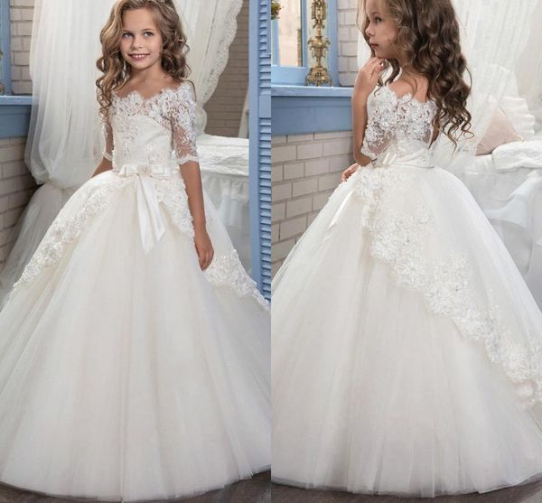 ivory lovely off the shoulder flower girls dresses half long sleeves lace appliqued girls pageant gowns first communion dresses for weddings, White;blue
ivory lovely off the shoulder flower girls dresses half long sleeves lace appliqued girls pageant gowns first communion dresses for weddings, White;blue