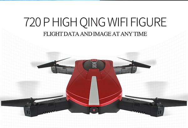 The late t wifi fpv ver ion new 2 4g 6 axi wifi mart elfie pocket drone rc propel quadcopter drone with hd 720p camera