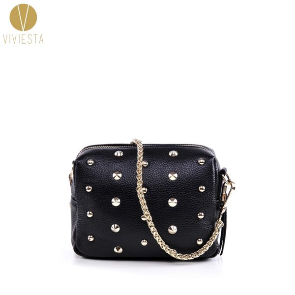 wholesale- genuine real leather studded crossbody chain bag - women's vintage small black rivet spike stud crossbody shoulder purse han
wholesale- genuine real leather studded crossbody chain bag - women's vintage small black rivet spike stud crossbody shoulder purse han