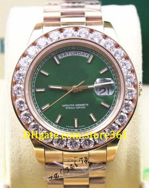 luxury president 2 ii solid 18 kt ladies mens big diamond wristwatch gold stainless steel strap green dial 41 mm automatic mechanical movem, Slivery;brown
luxury president 2 ii solid 18 kt ladies mens big diamond wristwatch gold stainless steel strap green dial 41 mm automatic mechanical movem, Slivery;brown