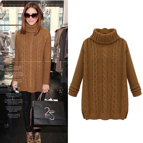wholesale-women sweaters and pullovers 2016 autumn winter casual medium-long turn-down collar twist knitted wool thicking vintage sweater, White;black
wholesale-women sweaters and pullovers 2016 autumn winter casual medium-long turn-down collar twist knitted wool thicking vintage sweater, White;black