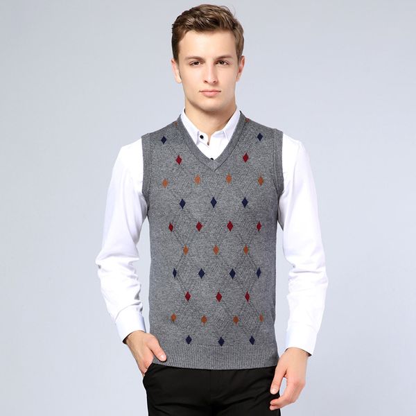 wholesale-new arrival mens sweater fashion argyle sleeveless cashmere sweater male casual v- neck pullover wool sweater vest, White;black
wholesale-new arrival mens sweater fashion argyle sleeveless cashmere sweater male casual v- neck pullover wool sweater vest, White;black