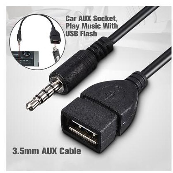 3,5-мм штекер Audio AUX для USB 2.0 Тип A Женский OTG конвертер Кабель-адаптер (цвет: черный)
3,5-мм штекер Audio AUX для USB 2.0 Тип A Женский OTG конвертер Кабель-адаптер (цвет: черный)