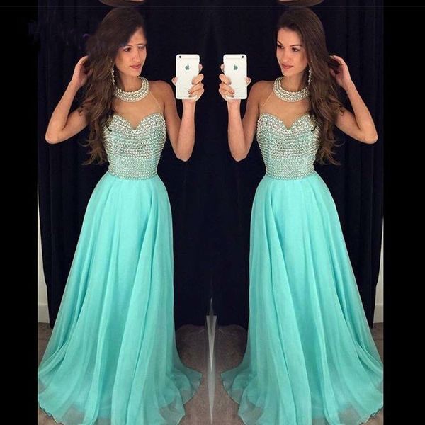 see through beaded halter prom dresses a-line modern chiffon custom made long formal crystal gowns fashion mint color dazzling best, Black
see through beaded halter prom dresses a-line modern chiffon custom made long formal crystal gowns fashion mint color dazzling best, Black