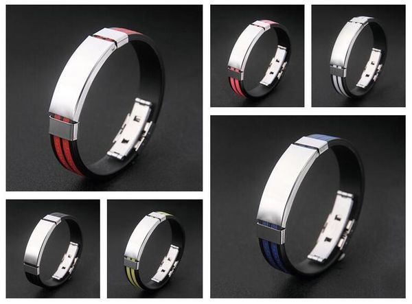 new arrival events show gifts double reamer widened silicone stainless steel bracelet fb370 mix order 20 pieces a lot slap & snap bracelets, Silver
new arrival events show gifts double reamer widened silicone stainless steel bracelet fb370 mix order 20 pieces a lot slap & snap bracelets, Silver