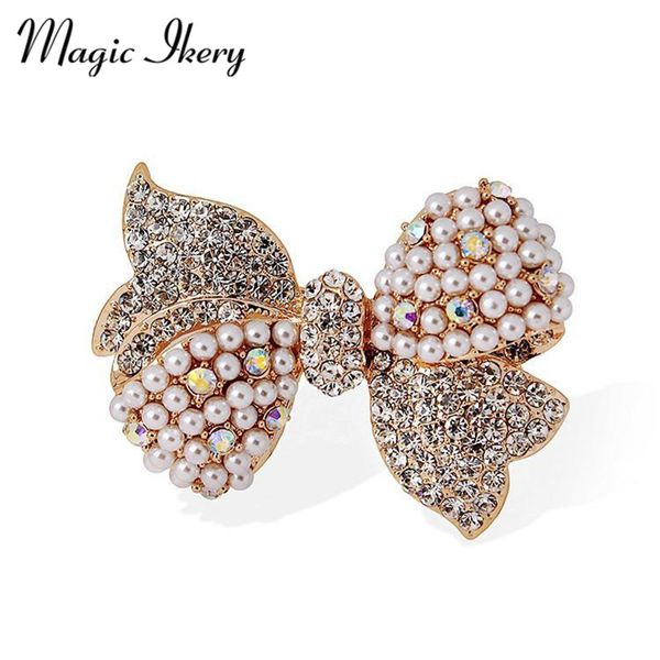 wholesale- magic ikery rose gold plated zircon crystal simulated pearl bow brooches towel buckle fashion jewelry for women mky6139, Gray
wholesale- magic ikery rose gold plated zircon crystal simulated pearl bow brooches towel buckle fashion jewelry for women mky6139, Gray