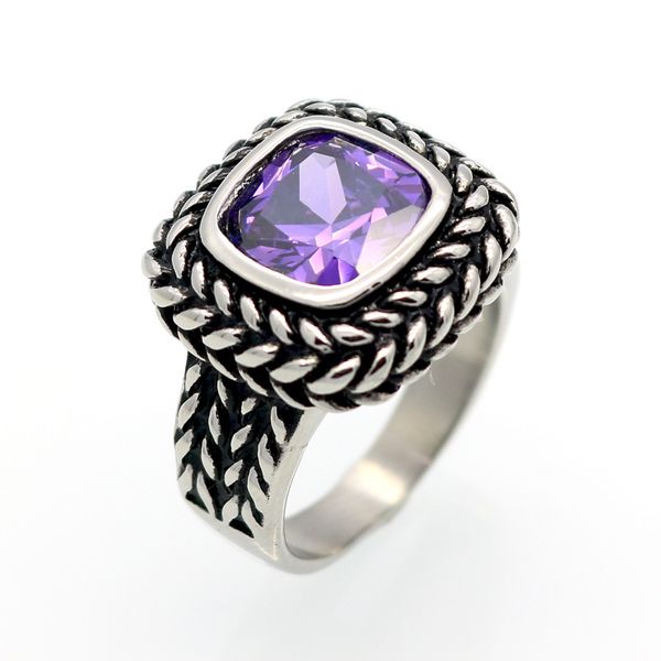 the brand titanium stainless steel ring stainless steel foundry ring square zircon colour drill men and women's ring, Silver
the brand titanium stainless steel ring stainless steel foundry ring square zircon colour drill men and women's ring, Silver