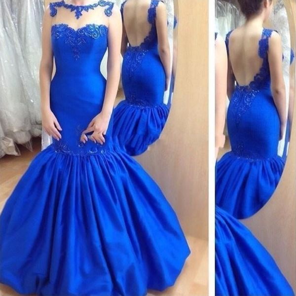2016 gorgeous mermaid evening dresses blue appliqued beaded sequined sheer neck sweep train formal evening party gowns, Black;red
2016 gorgeous mermaid evening dresses blue appliqued beaded sequined sheer neck sweep train formal evening party gowns, Black;red