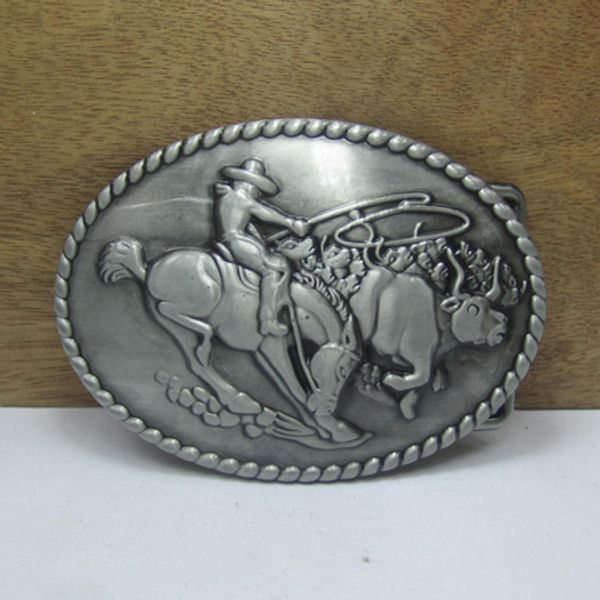 BuckleHome fashion rodeo belt buckle with pewter finish FP-03574 suitable for 4cm wideth belt free shipping
BuckleHome fashion rodeo belt buckle with pewter finish FP-03574 suitable for 4cm wideth belt free shipping