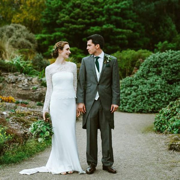 long sleeve lace wedding gowns for bridal sheath simple two pieces wedding dresses with jacket v back bride dresses hochzeitskleid, White
long sleeve lace wedding gowns for bridal sheath simple two pieces wedding dresses with jacket v back bride dresses hochzeitskleid, White