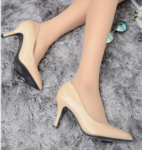 new style 2017 women spring fashion patent leather high heels red color wedding shoes pointed high heels, Black
new style 2017 women spring fashion patent leather high heels red color wedding shoes pointed high heels, Black