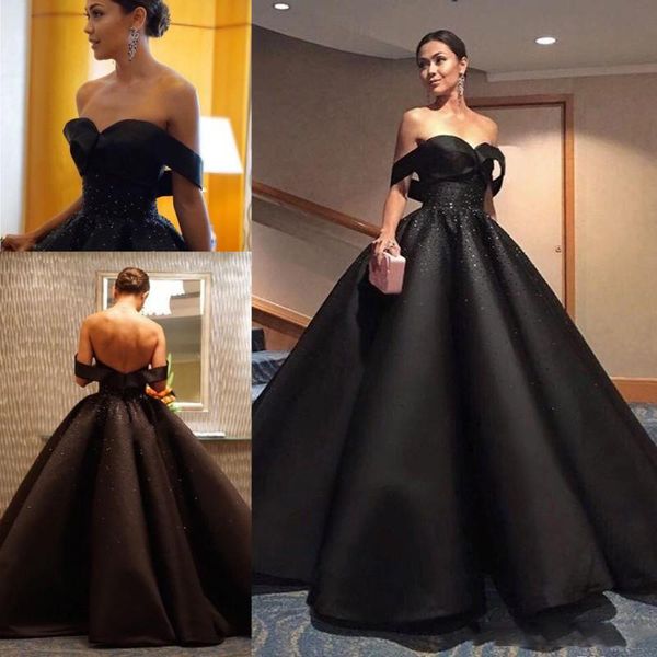 gorgeous black off shoulder evening dresses 2017 satin ball gown sequins beaded backless prom dress saudi arabia formal party gowns
gorgeous black off shoulder evening dresses 2017 satin ball gown sequins beaded backless prom dress saudi arabia formal party gowns