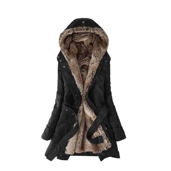 winter women warm long coat jacket faux fur collar trench coat plus size casual fur coat outwear, Tan;black
winter women warm long coat jacket faux fur collar trench coat plus size casual fur coat outwear, Tan;black