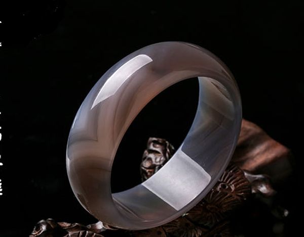 natural grey agate the charm of hand-carved widened bracelet. women love to, Black
natural grey agate the charm of hand-carved widened bracelet. women love to, Black