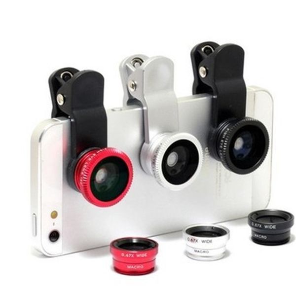 

новая универсальная 3 в 1 широкоугольный макро объектив рыбий глаз камеры мобильного телефона линзы fish eye lentes smartphone микроскоп