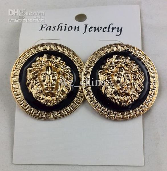 NEW 14 Gold Plating Jewelry Black Lion Head Stud Earrings Gold Charm Jewelry Min Order is 2pairs Freeshipping
NEW 14 Gold Plating Jewelry Black Lion Head Stud Earrings Gold Charm Jewelry Min Order is 2pairs Freeshipping