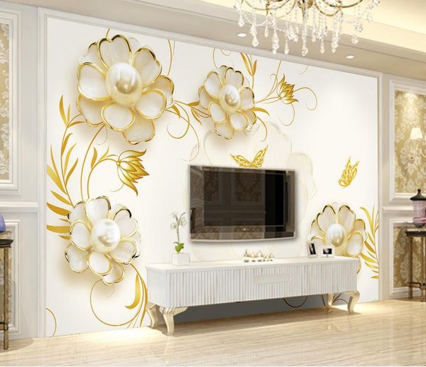 golden camellia pearl simple tv background mural 3d wallpaper 3d wall papers for tv backdrop
golden camellia pearl simple tv background mural 3d wallpaper 3d wall papers for tv backdrop