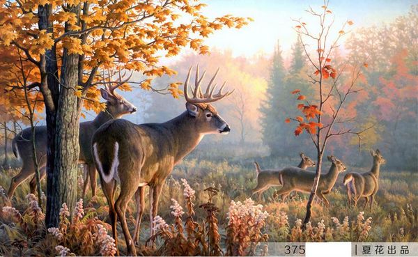 wallpapers for living room elk forest landscape 3d stereoscopic wallpaper
